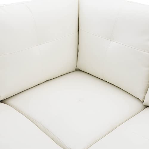 Red Linen L Shaped Sectional Couch with Chaise Ottoman G44774