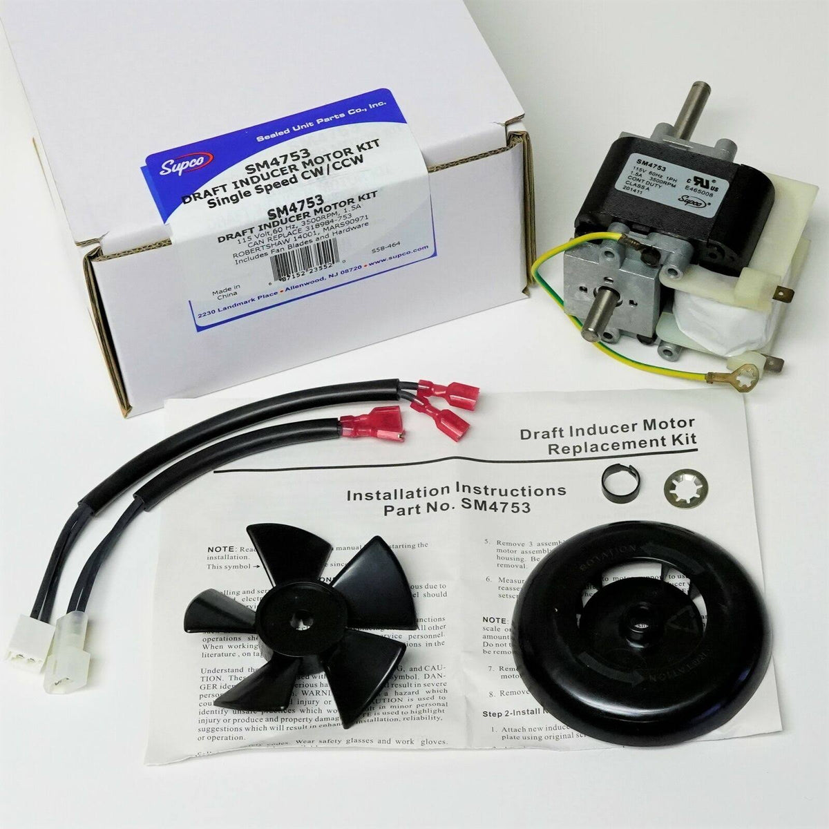 Draft Inducer Furnace Blower Motor R534
