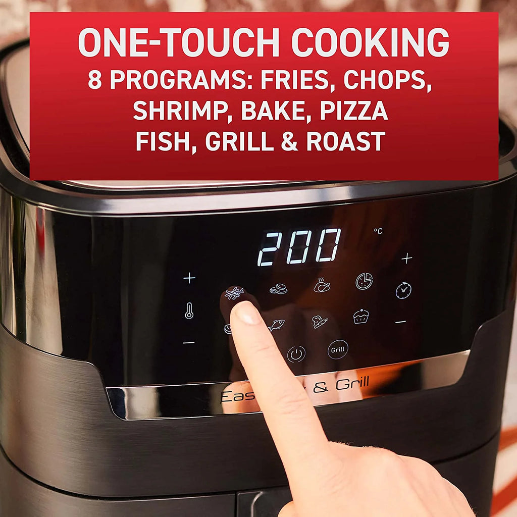 4.4 Qrt Black Air Fryer & Grill Combo B6774