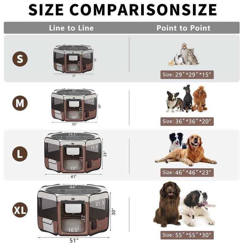 Dog Playpen Portable Pet Play Pens for Small P9789