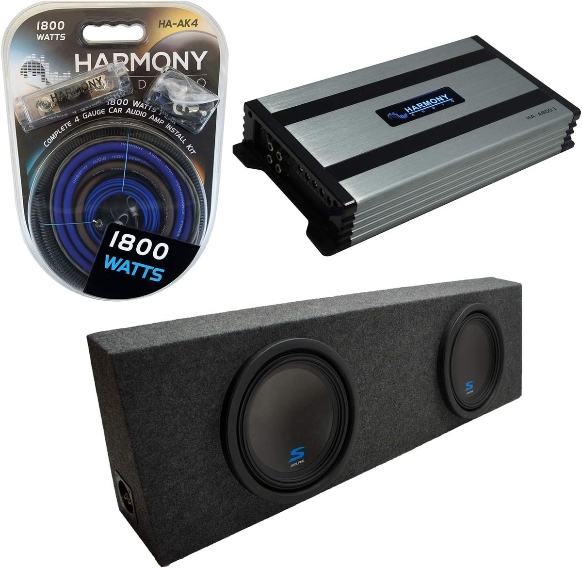 Dual 12 Sub Box Enclosure with Amplifier & Amp Kit S127500