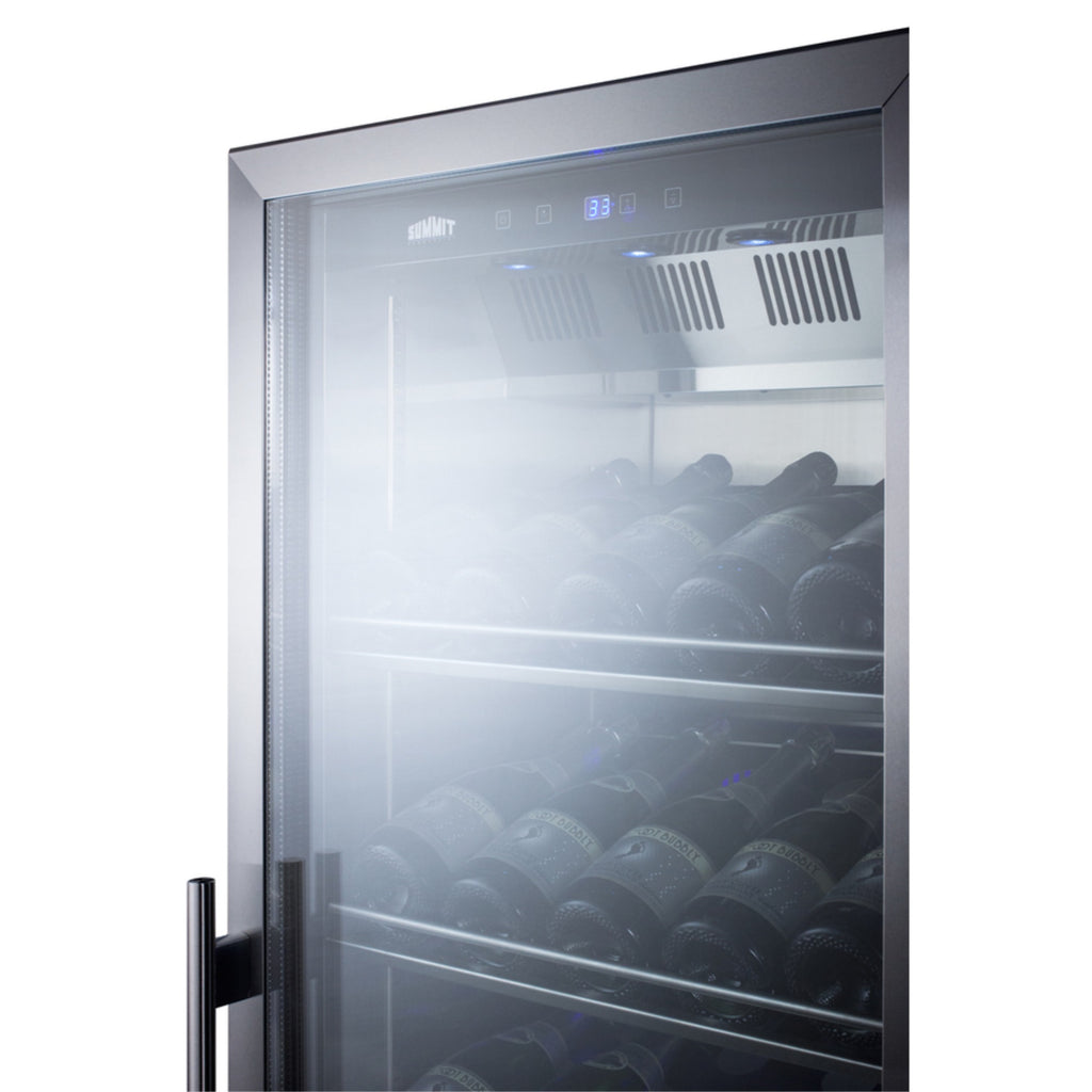 Commercial full-size wine cellar with champagne style shelving J2944
