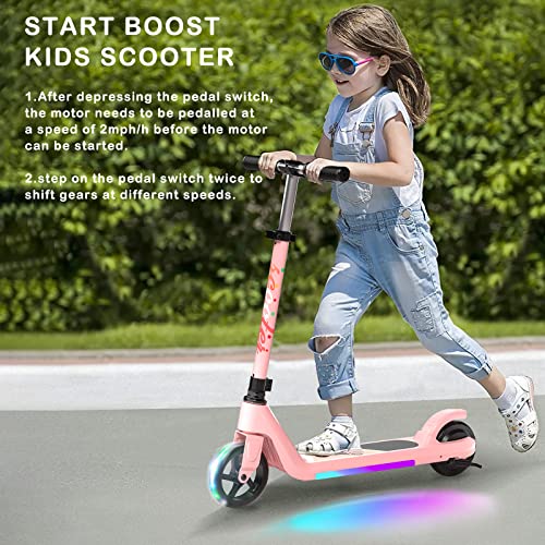 Electric Scooter for Kids Age 6-10 with Adjustable Speed and Height O3820