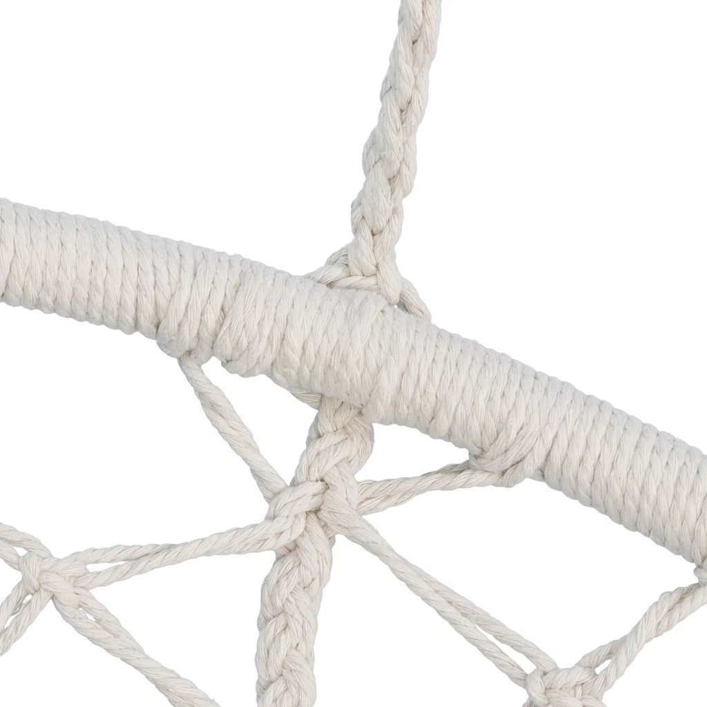 Beige Cotton Rope Hammock Chair A8971