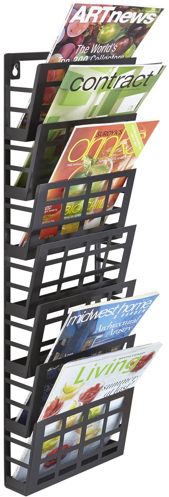 7 Pocket Grid Magazine Rack D837038