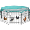 Large Metal Chicken Coop with Cover K17528