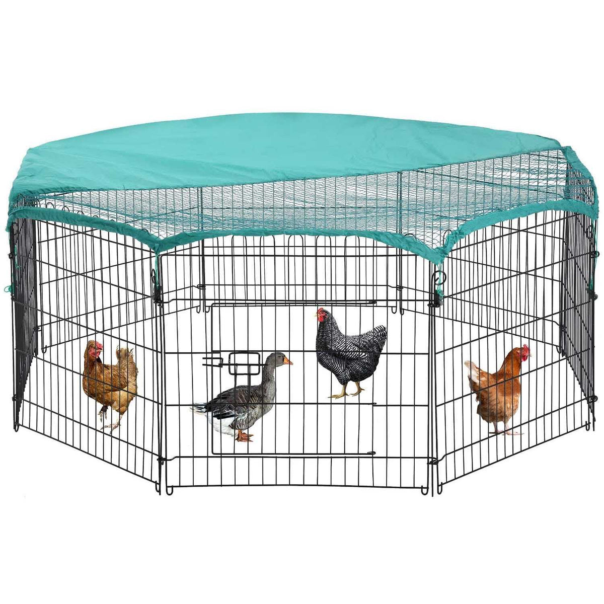 Large Metal Chicken Coop with Cover K17528