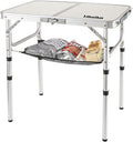 Lightweight Aluminum Folding Camping Table, 3 Heights O655