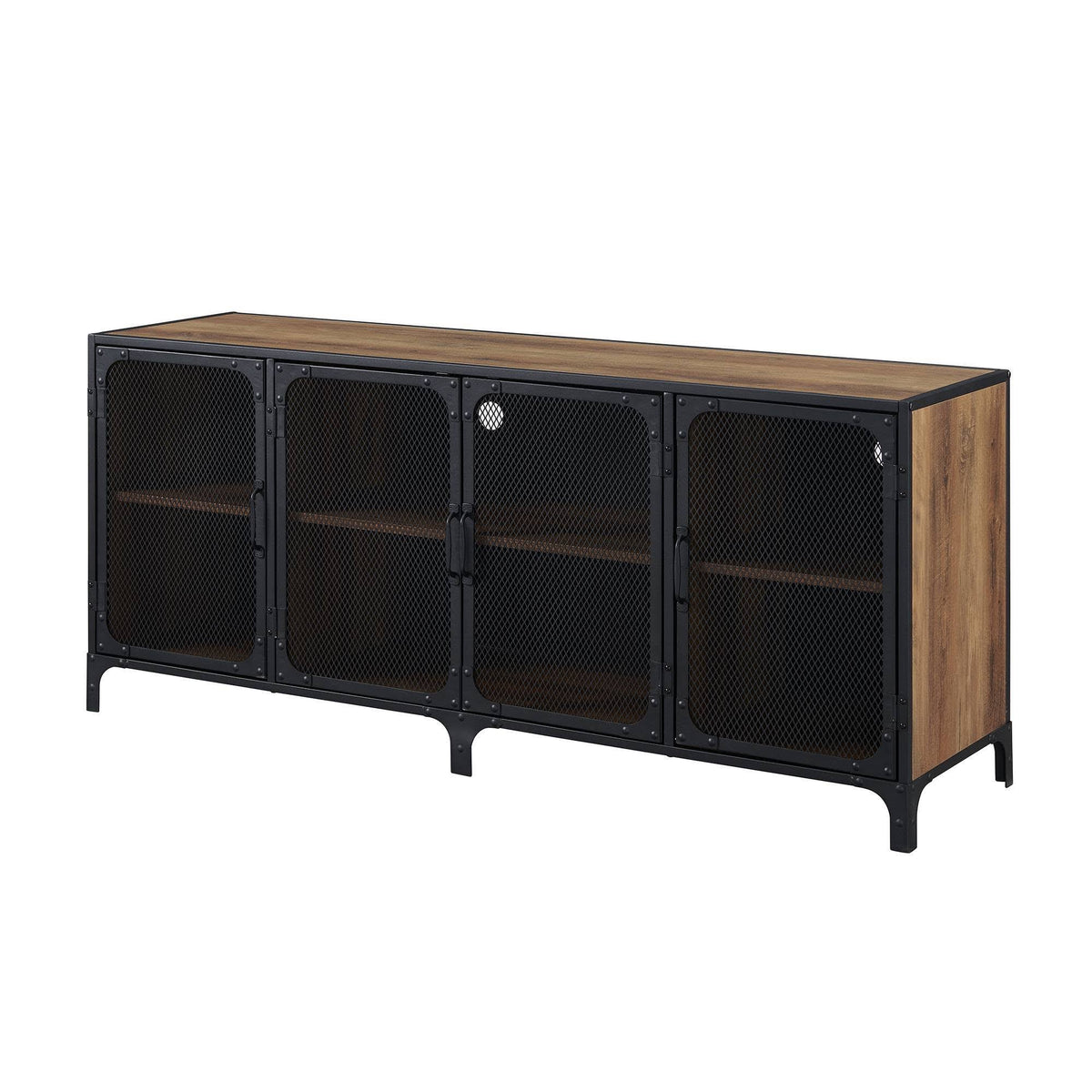 Urban Industrial Metal Mesh 4 Door TV Stand O2486