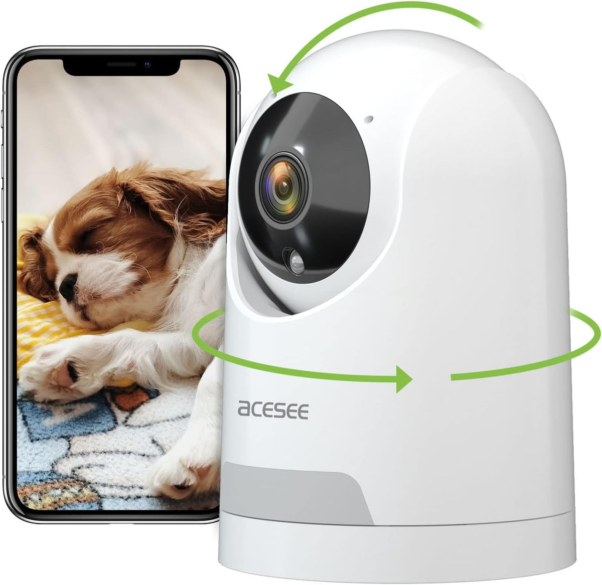 2 Pack Wireless 1080P WiFi Security Camera with 2-Way Audio Night Vision Motion Detection P6773
