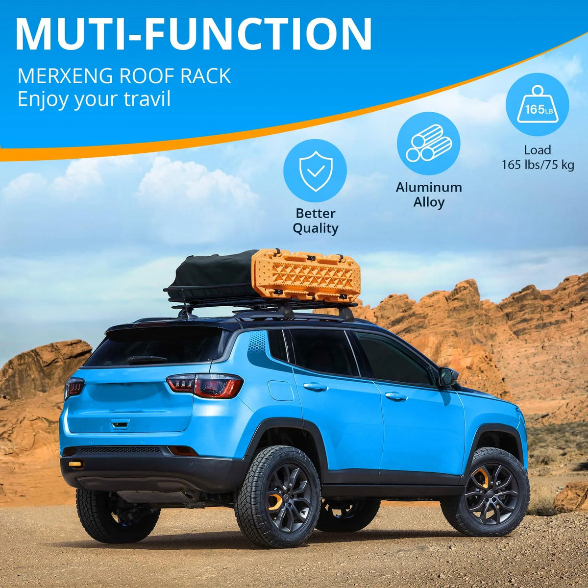 Heavy Duty Steel Roof Rack Cross Bars for Jeep Renegade H992930