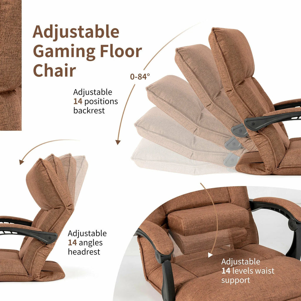 Brown 14-Position Floor Chair A553223