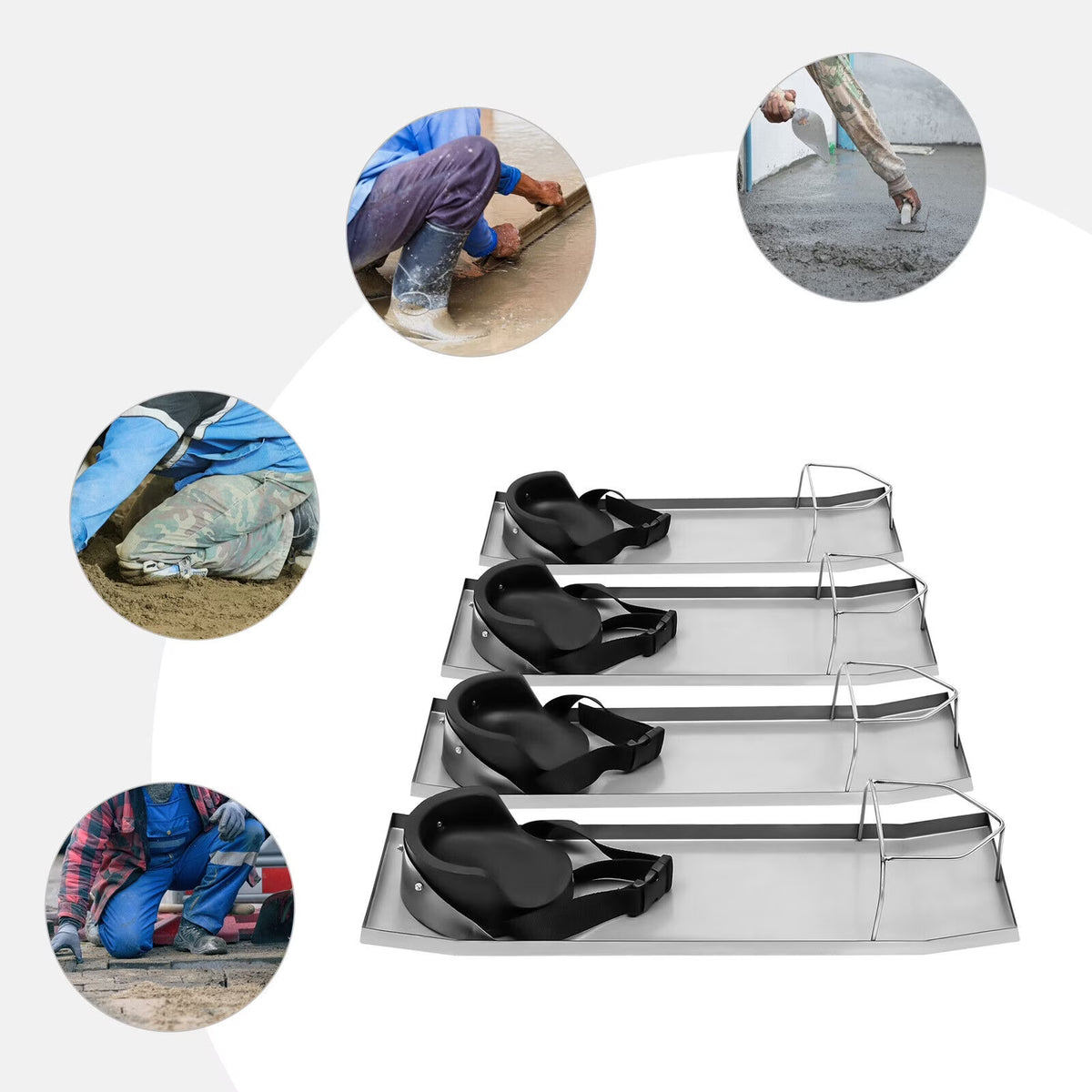 Concrete Knee Boards 28" x 8" with Fixing Strap & Toe Bracket D99116