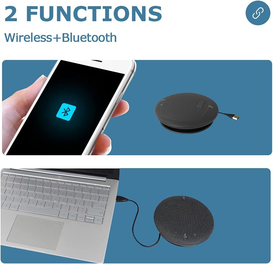 Bluetooth USB Omnidirectional Microphone Speaker with Noise Canceling S15124