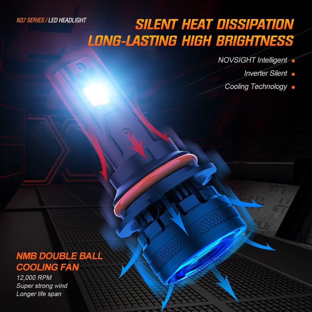 LED Headlight Bulbs, 22000LM 120W 6500K Cool White, Pack of 2 U215