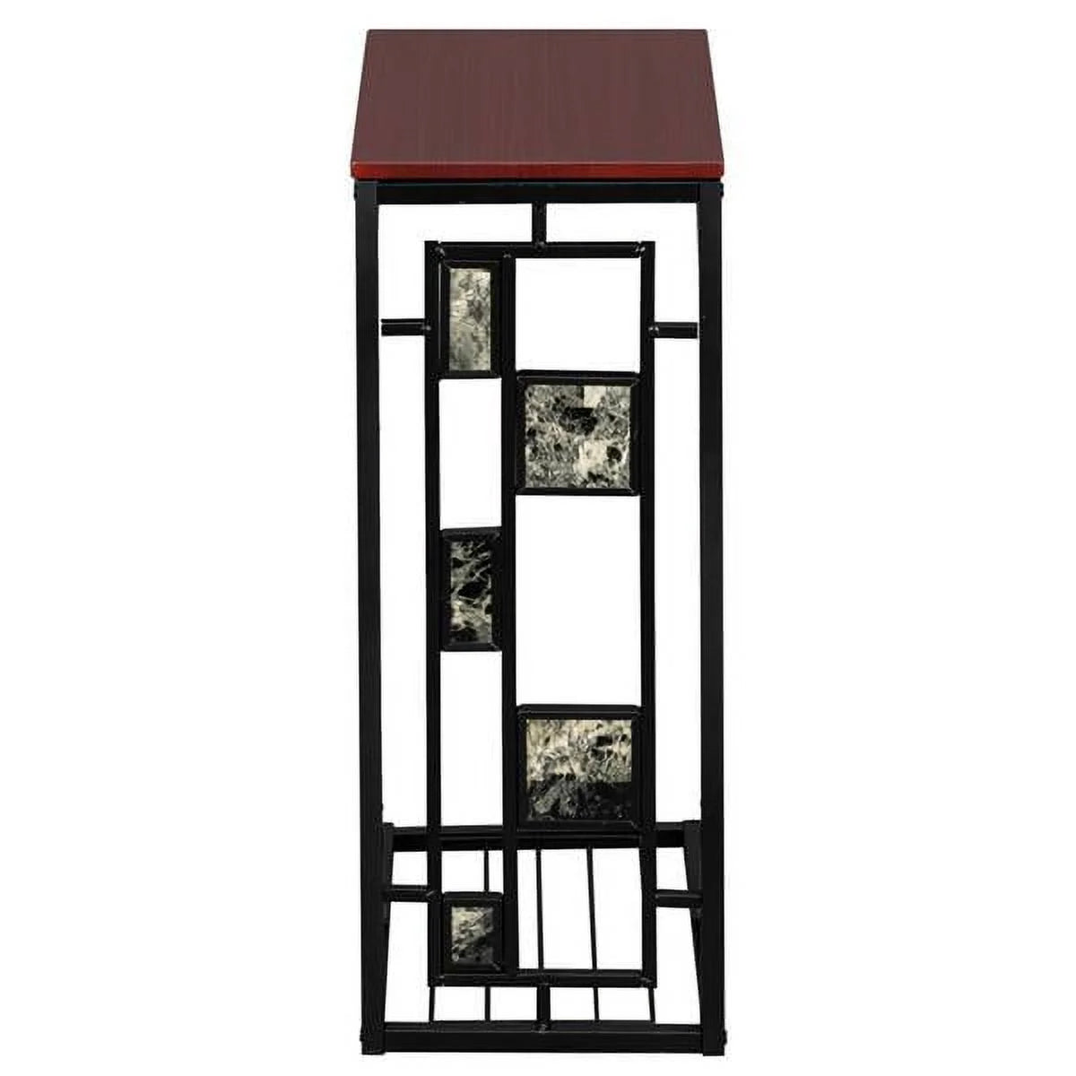 Brown C-Shaped Sofa Side Table O7149