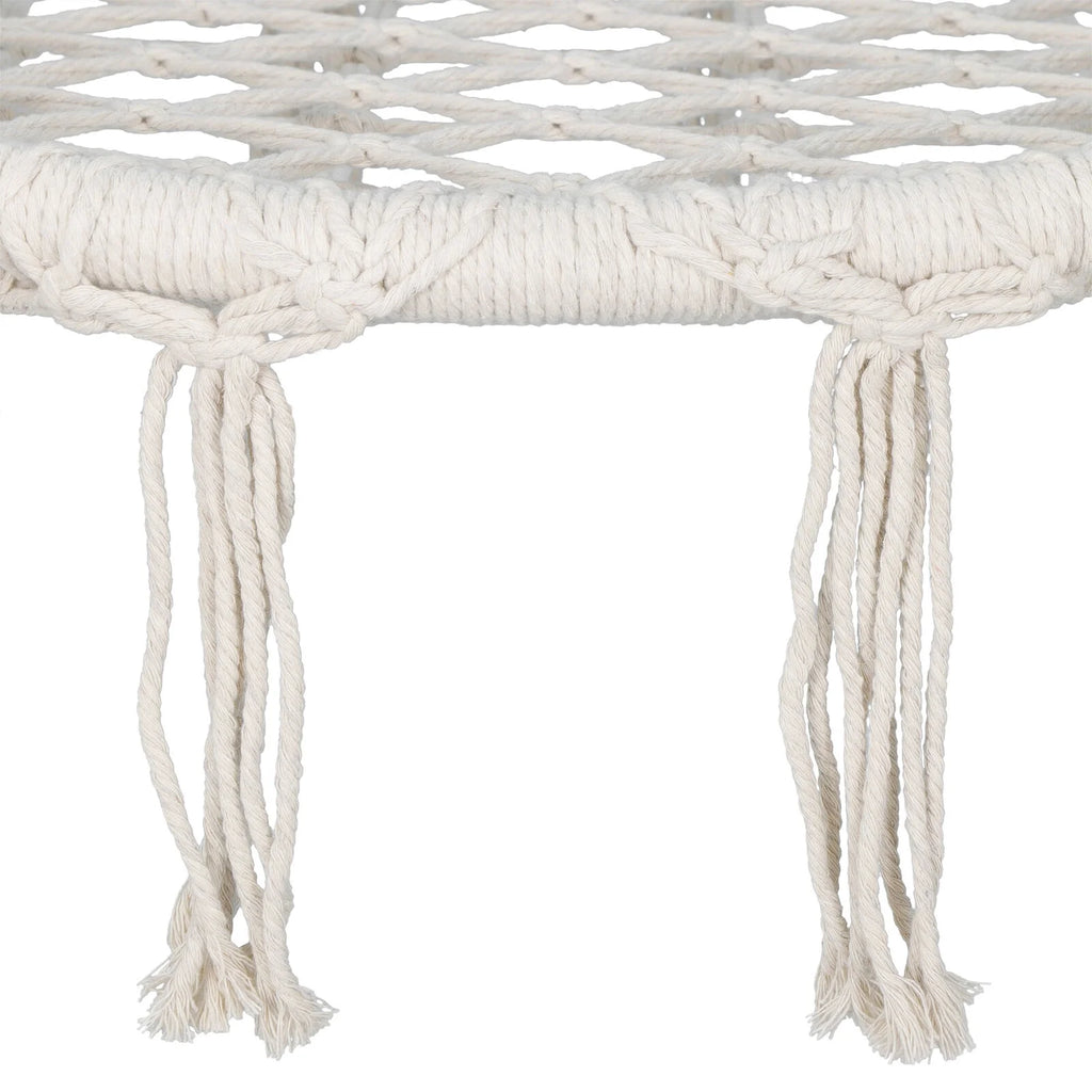 Beige Cotton Rope Hammock Chair A8971