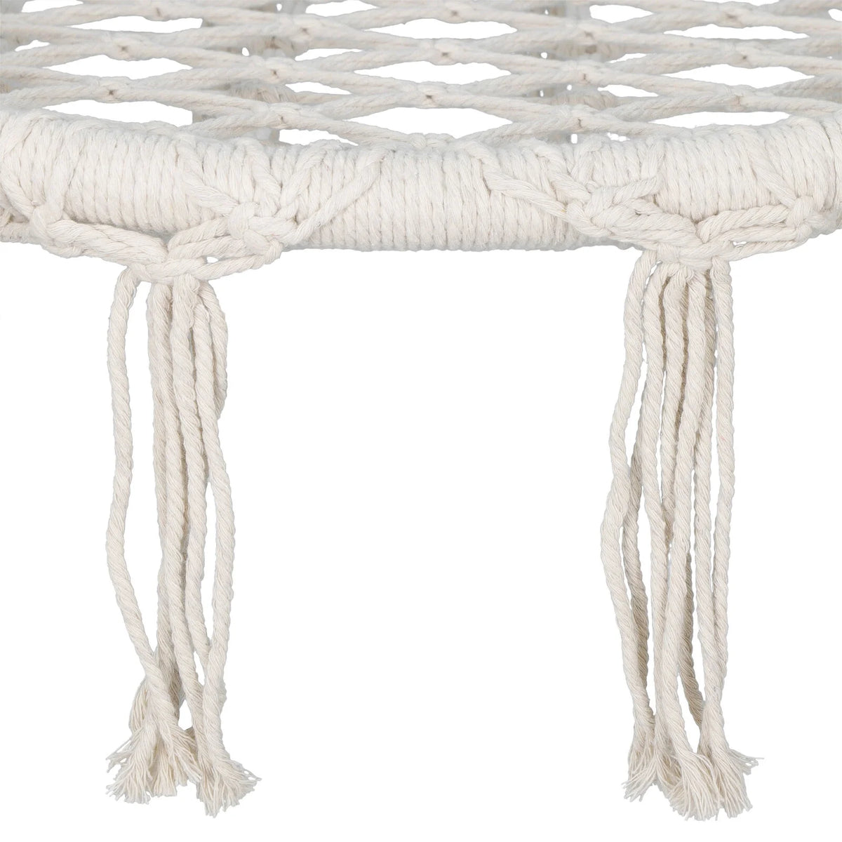 Beige Cotton Rope Hammock Chair A8971