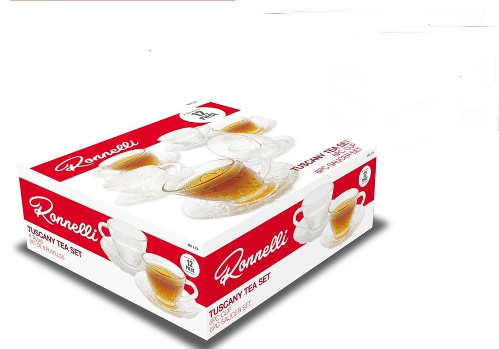 Glass 12 Piece Cup & Saucer Set X656065