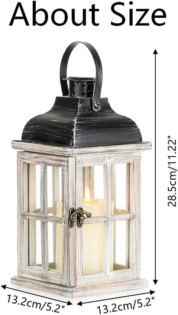 Rustic Wooden Candle Lantern C930