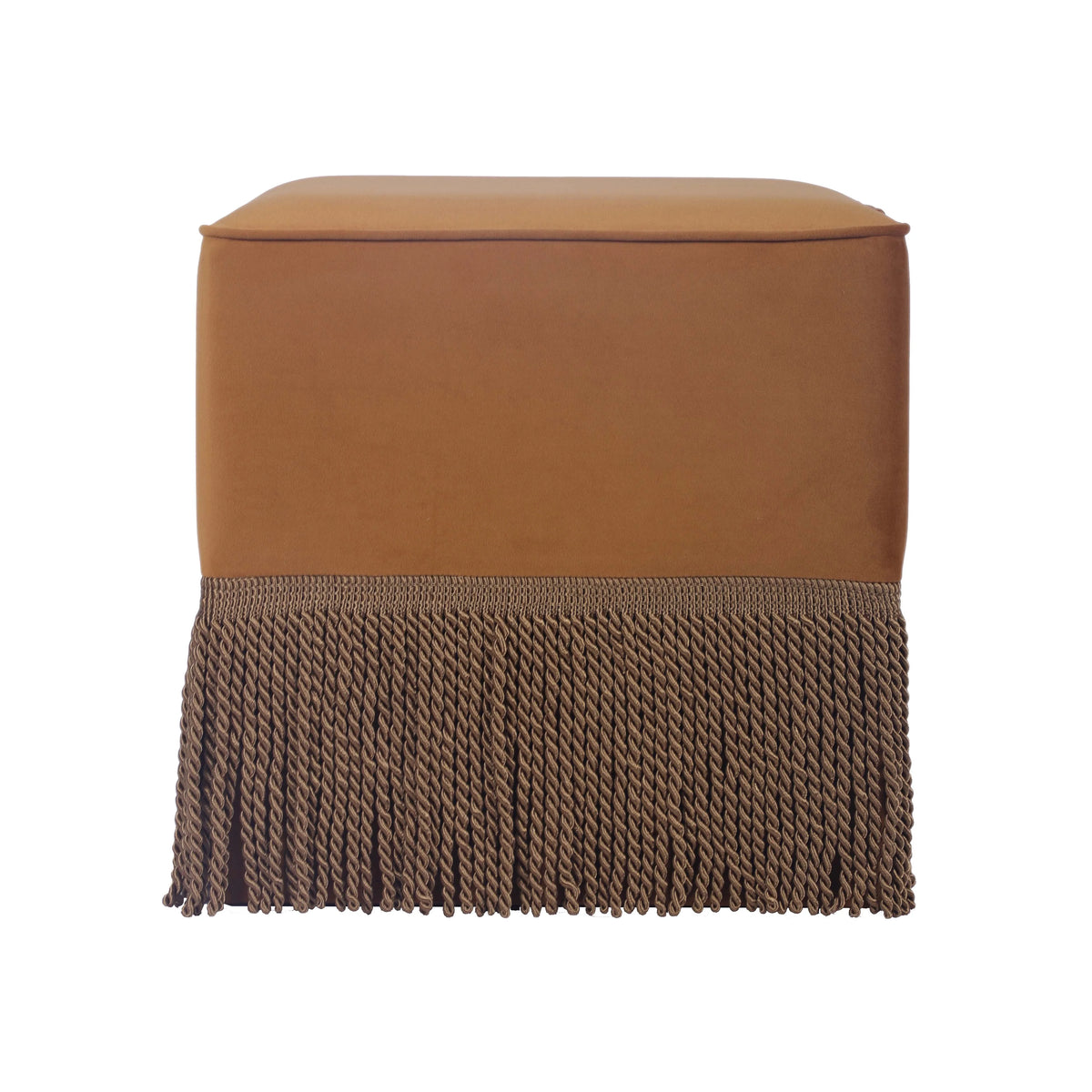 Yellow Velvet Ottoman D29264