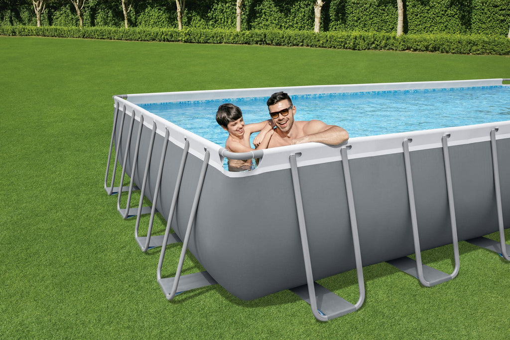 Power Steel 31'4 x 16' x 52 Rectangular Above Ground Pool Set U87137