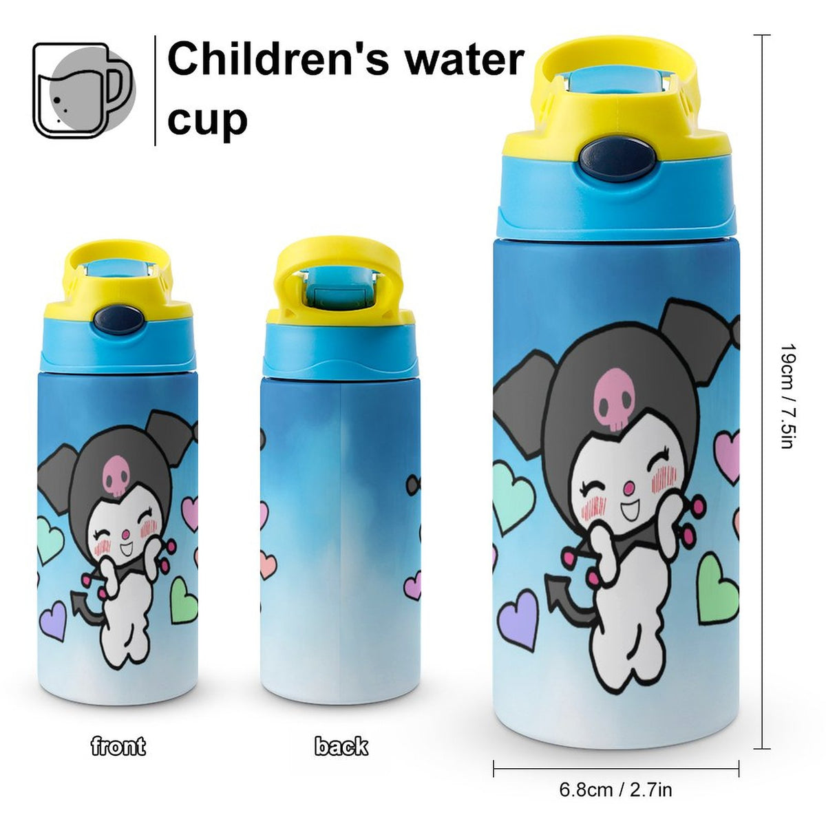 Stainless Steel Vacuum Insulated Water Bottle With Straw C87048