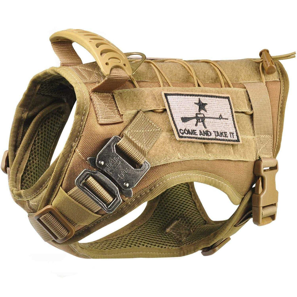Tactical Service Dog Vest Harness with Rubber Handle & Metal E4637
