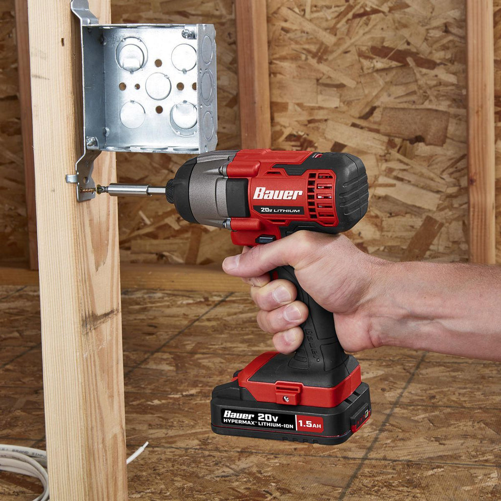 20V Cordless 1/4 in. Hex Compact Impact Driver Kit with Battery and Charger S179