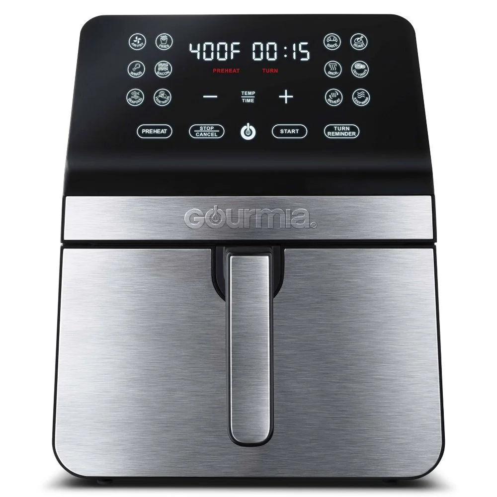8-Qt Digital Air Fryer with Guided Cooking, Stainless Steel I740