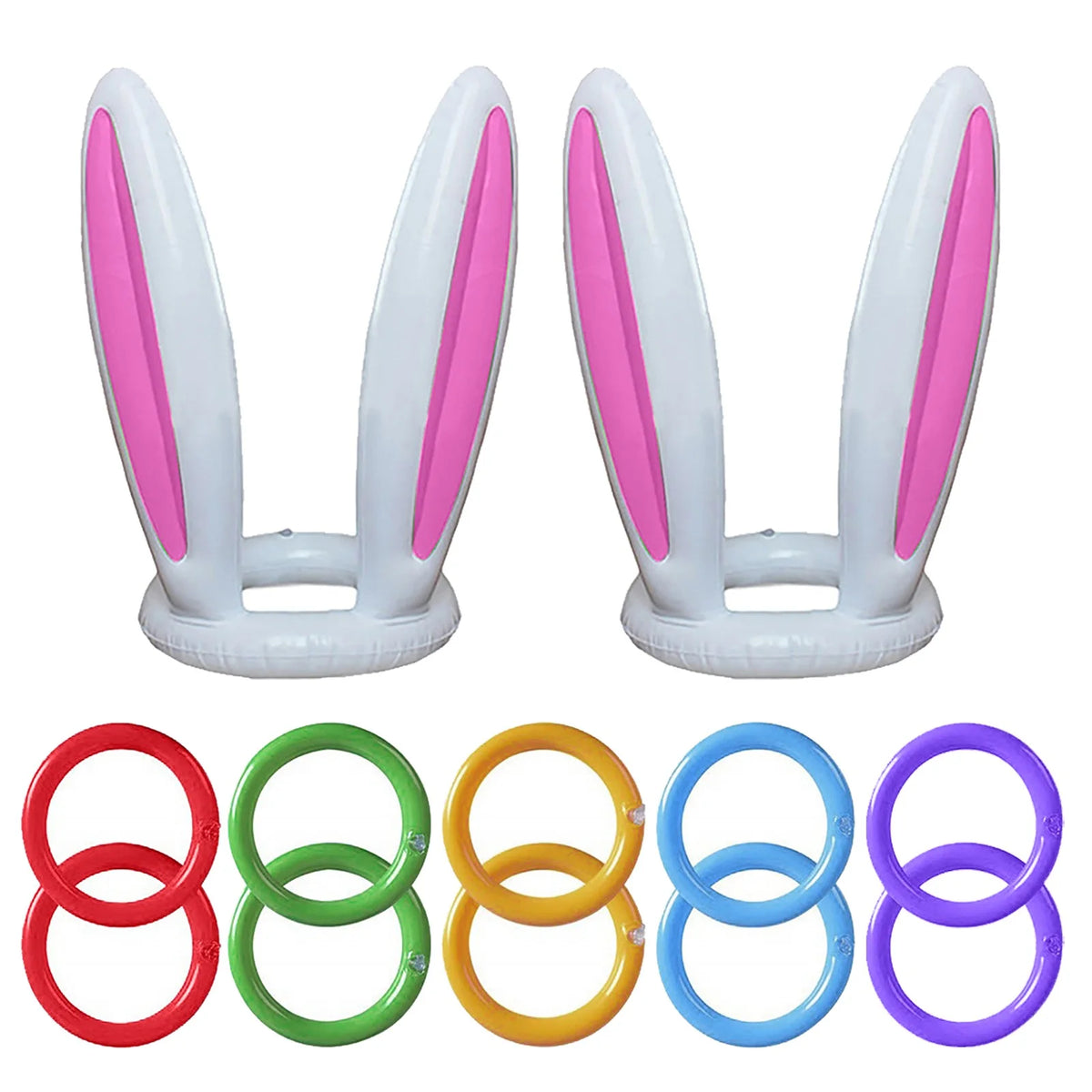 Inflatable Easter Bunny Rabbit Ears Hat Ring Toss Kids Game Toy M70006