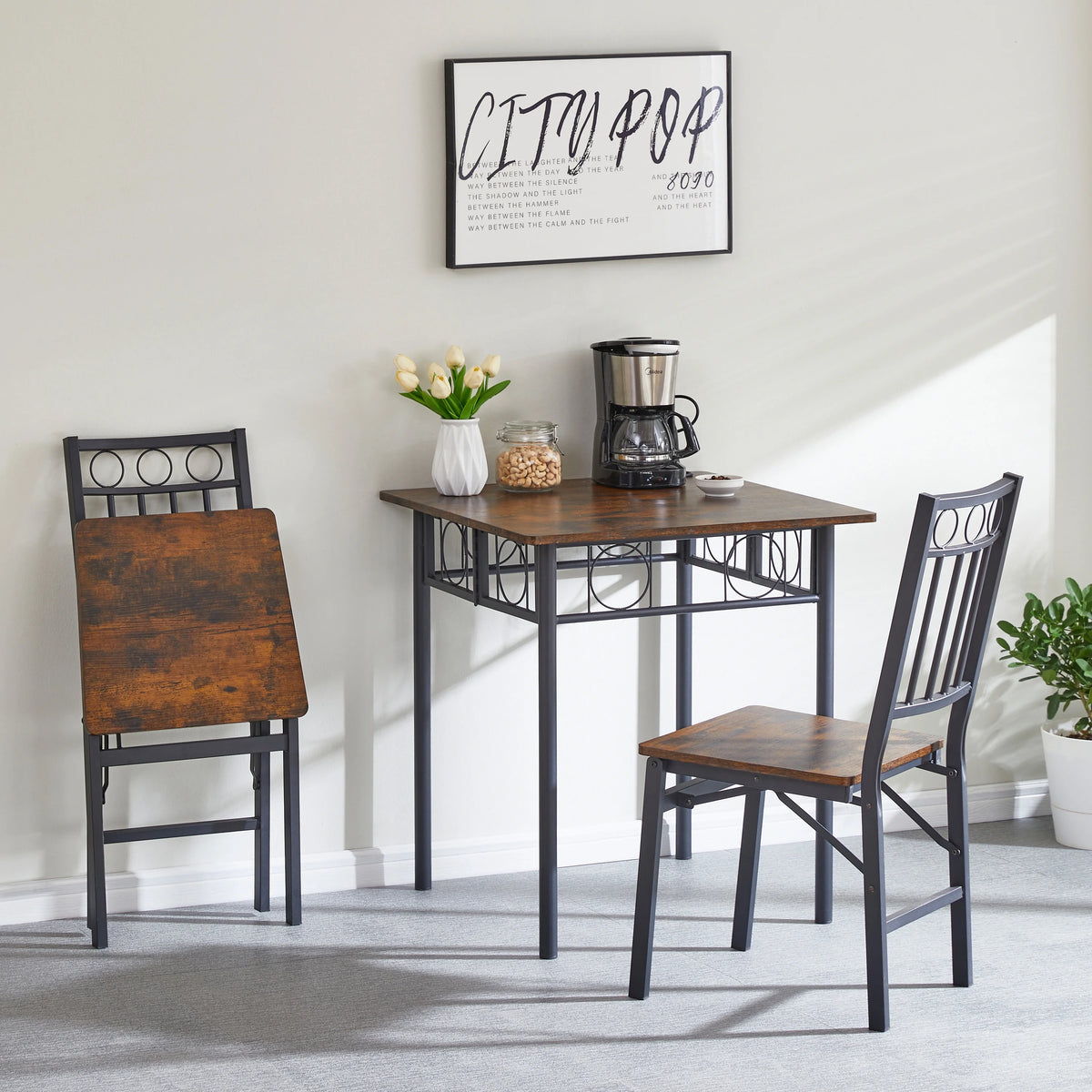 Iron Wood Square Table J602