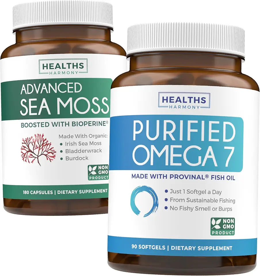 Organic Irish Sea Moss & Omega 7 180 Caps & 90 Caps F94698