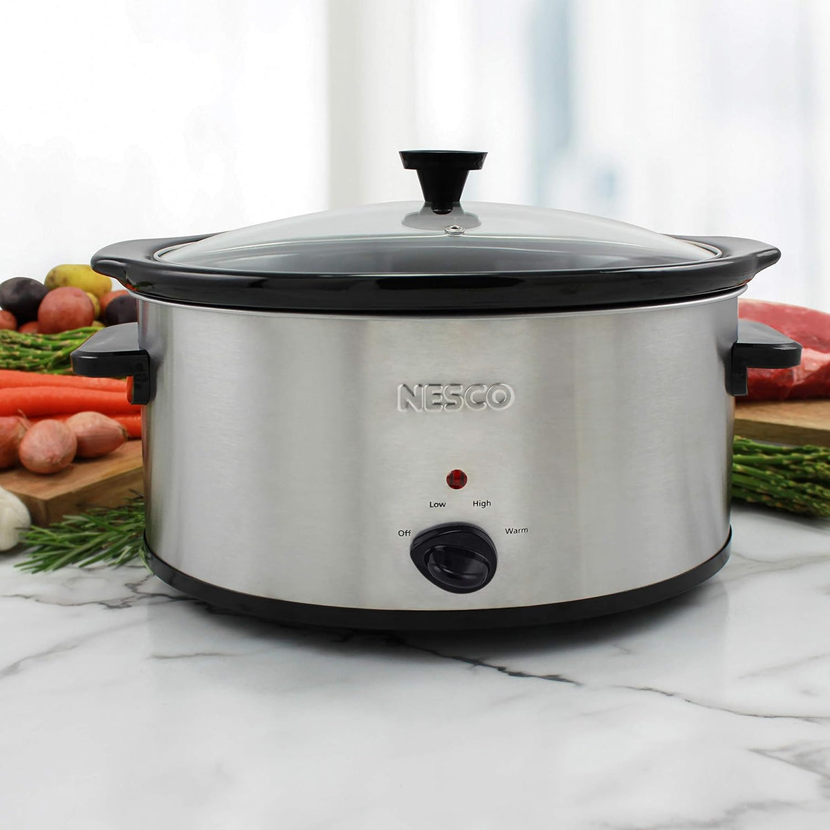6 Quart Silver Slow Cooker F27046