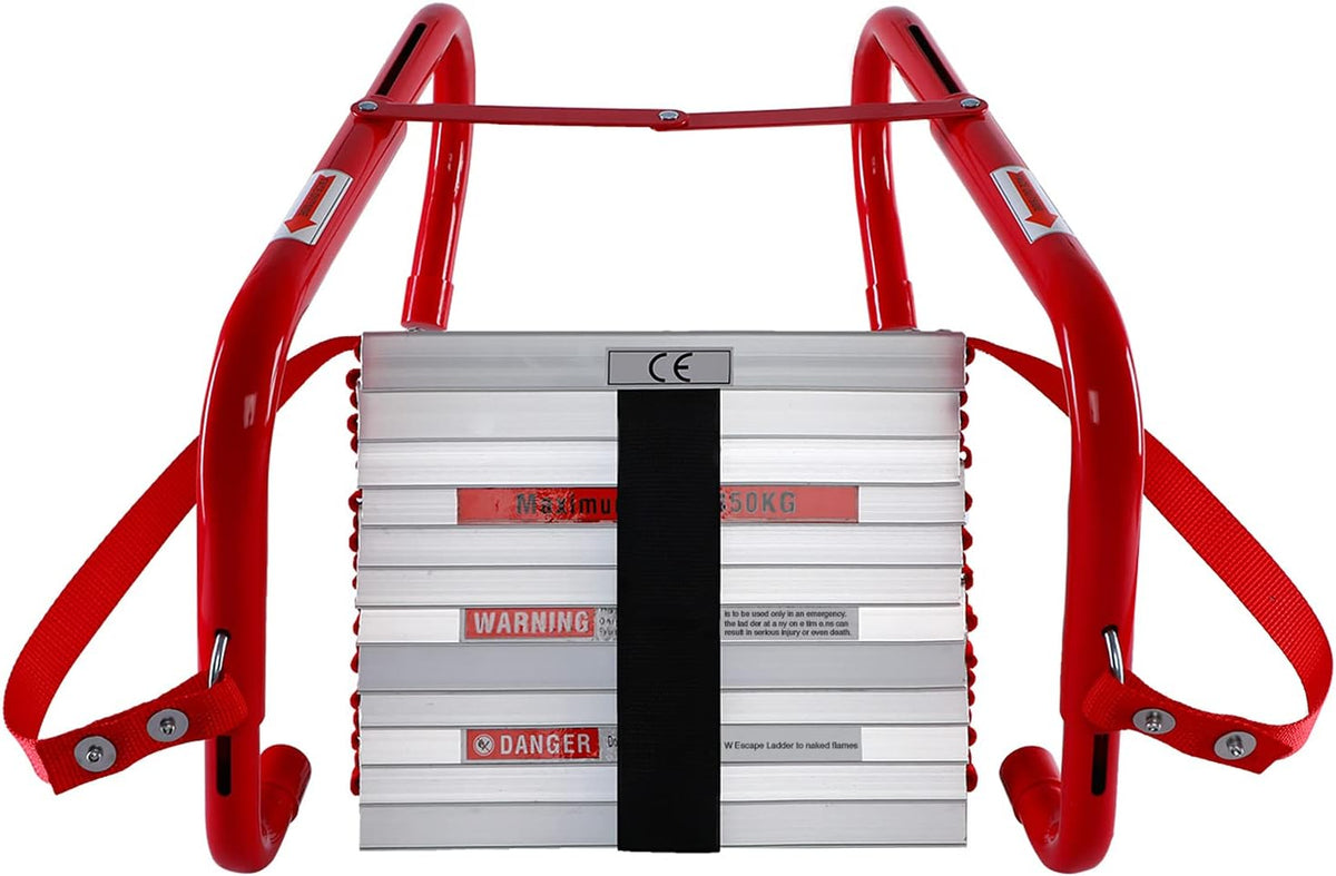 Retractable Fire Escape Ladder 15 Foot with Aluminum Steps Y151271