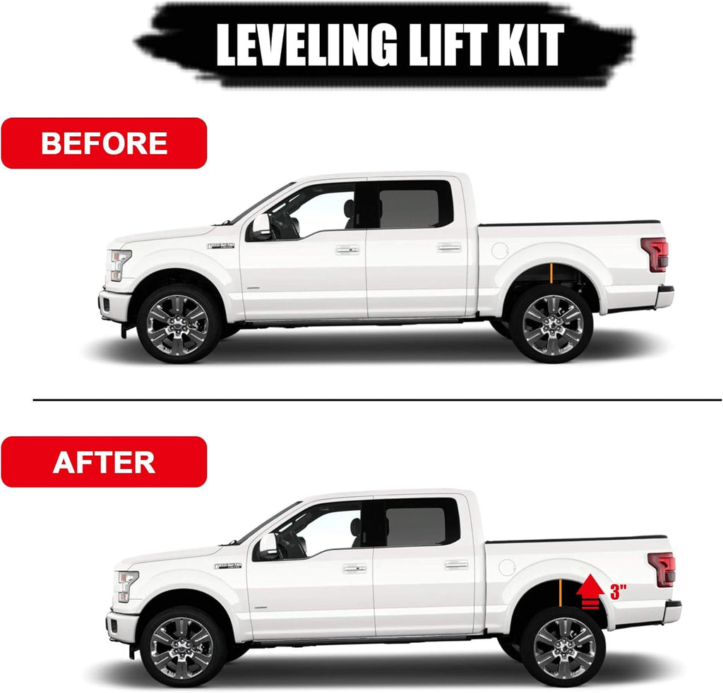 3" Rear Leveling Lift Block Kits Square U-Bolts Pickup Pack of 2 Z106762