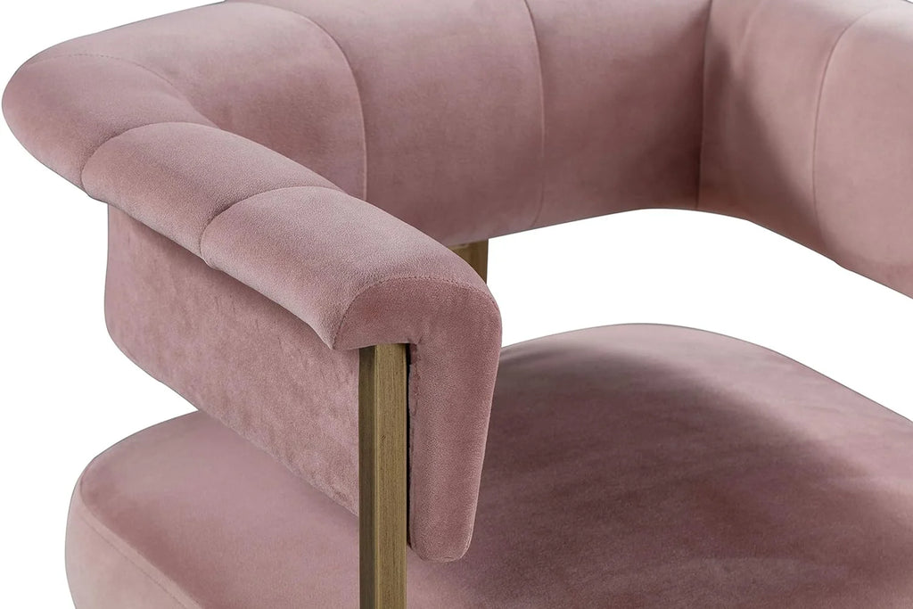 Blush Velvet Upholstered Counter Stool F343