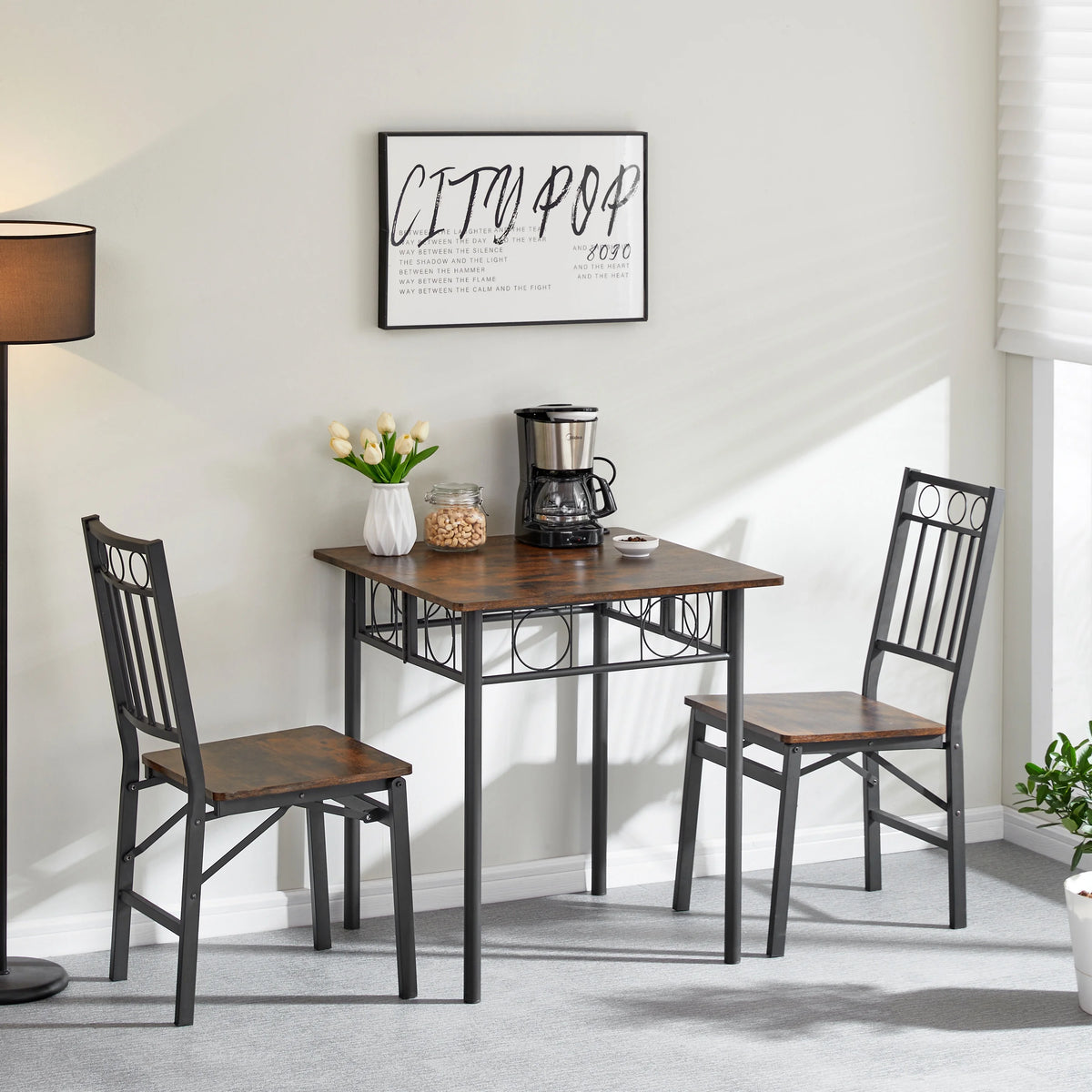 Iron Wood Square Table J602