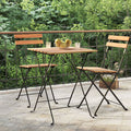 Folding Bistro Table Solid Wood Teak and Steel M865446
