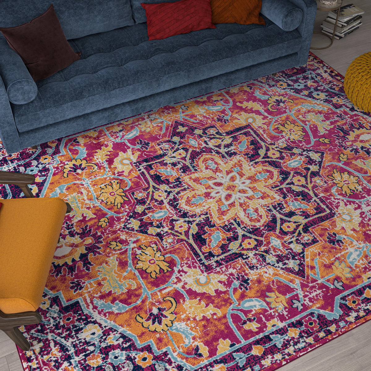 8x10 Medallion Area Rug W4308