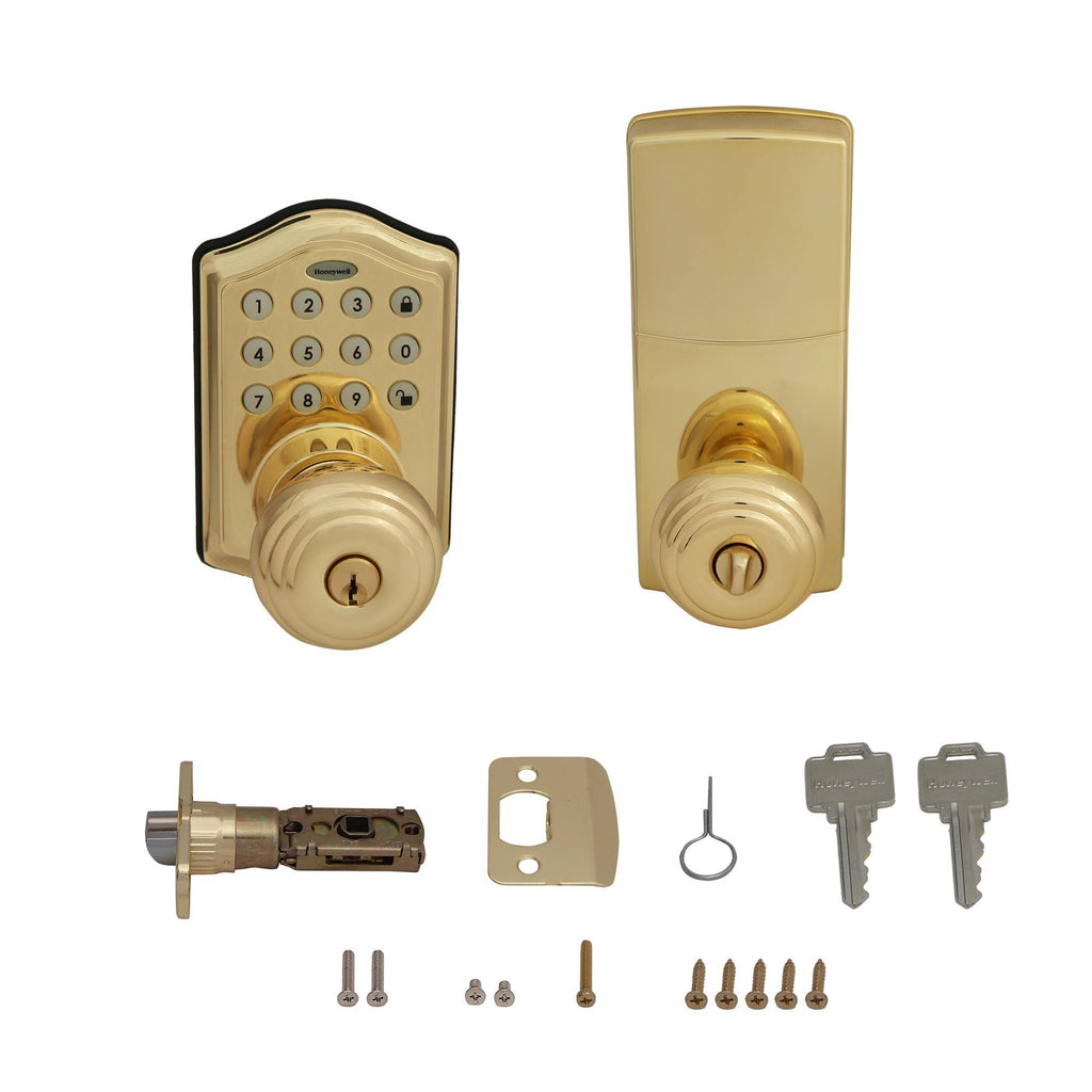 Polished Brass Electronic Entry Door Lock T8029