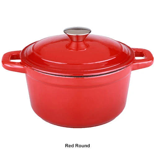 5 qt Blue Cast Iron Oval Covered Casserole Q80593