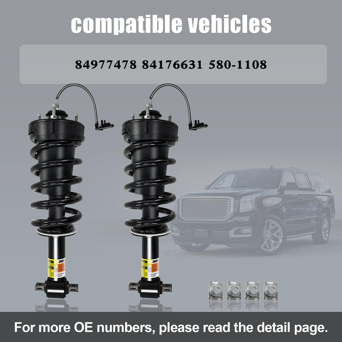 Front Struts Assembly Shock Absorber with Magnetic Ride Control Pair T161