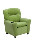 Avocado Microfiber Kids Recliner with Cup Holder X7269