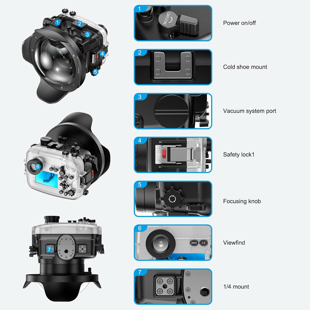 Waterproof Camera Housing for A6600 with 10-18mm Lens Port S788812