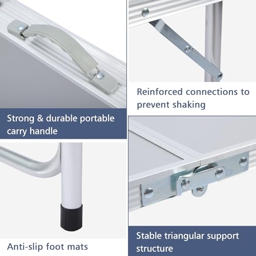 Folding Camping Table with Storage Q87523