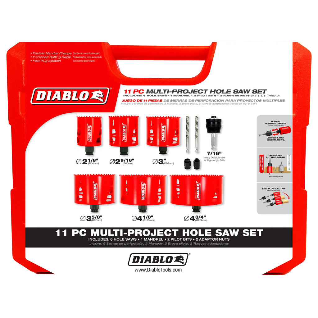 11 Piece Bi Metal Hole Saw Set S679