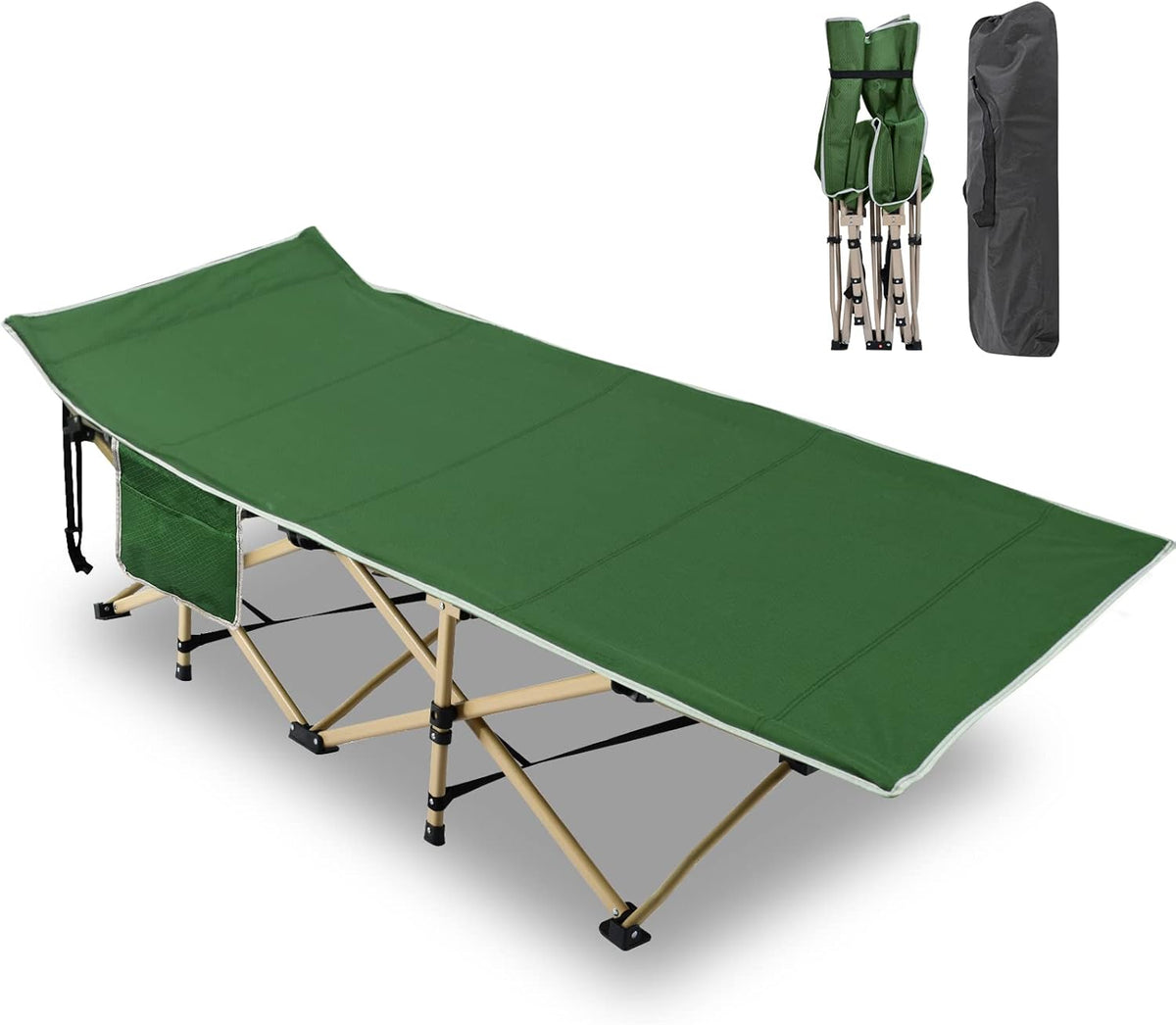 Camping Cot Folding Bed with Carry Bag W3887