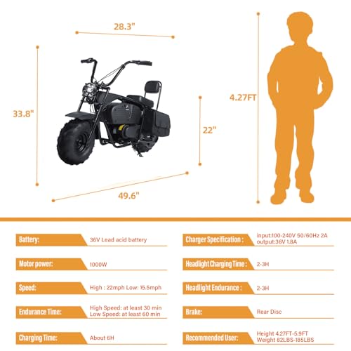 36V 1000W Electric Mini Dirt Bike A2884