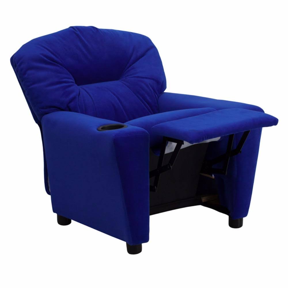 Avocado Microfiber Kids Recliner with Cup Holder X7269